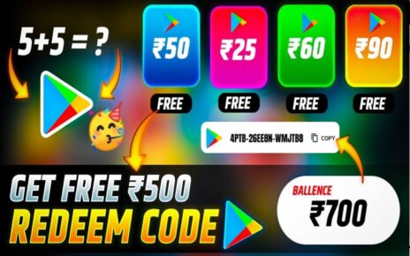 Redeem Code : Get Free ₹500 Redeem Code - आसान सवाल का जवाब दो और जीतो बहुत सारे रिडीम कोड